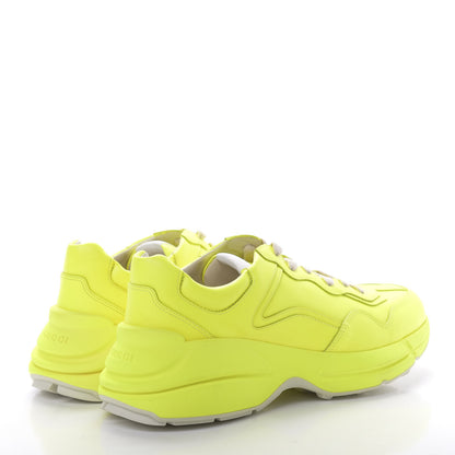 Gucci Calfskin Mens Rhyton Sneakers 8.5 Yellow Fluo 4 of 9