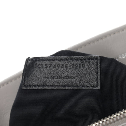 Saint Laurent Calfskin Y Quilted Monogram Medium Loulou Chain Satchel Light Gray 8 of 12