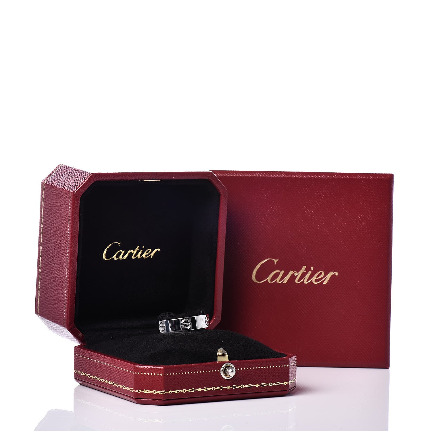 Cartier 18K White Gold 5.5mm LOVE Ring 61 9.5 6 of 6