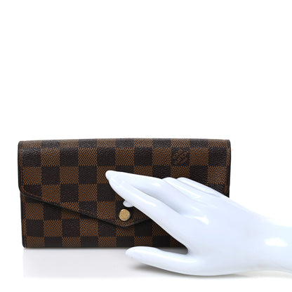 Louis Vuitton Damier Ebene Sarah Wallet NM 2 of 7