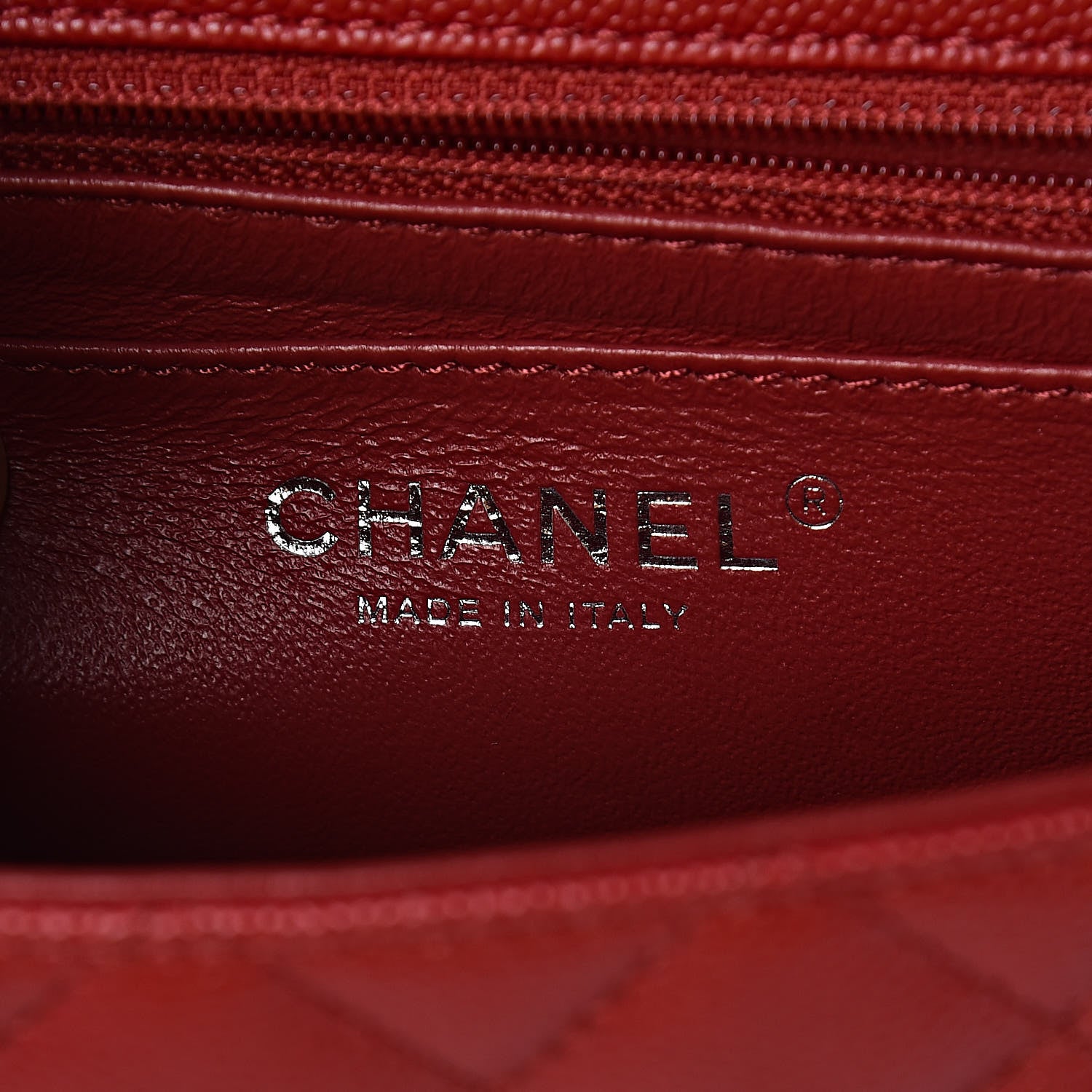 Chanel Caviar Quilted Mini Rectangular Flap Red 6 of 10