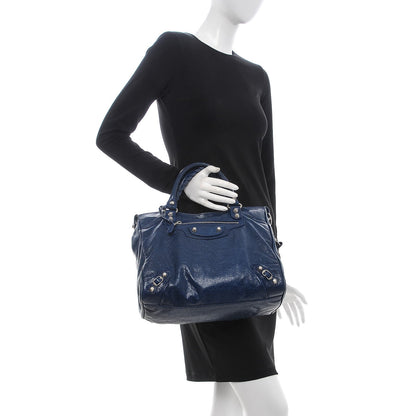 Balenciaga Agneau Giant 12 Silver Hardware Velo Bleu Mineral 2 of 10