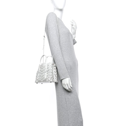 Alaia Calfskin Vienne Wave Mina 20 Bag Blanc Optique 2 of 10