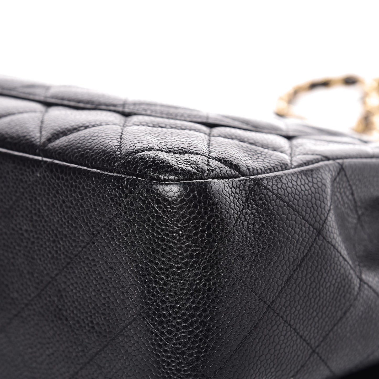Caviar Quilted Jumbo Single Flap Black