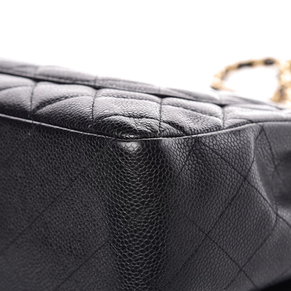 Chanel Caviar Quilted Jumbo Single Flap Black 18 of 20
