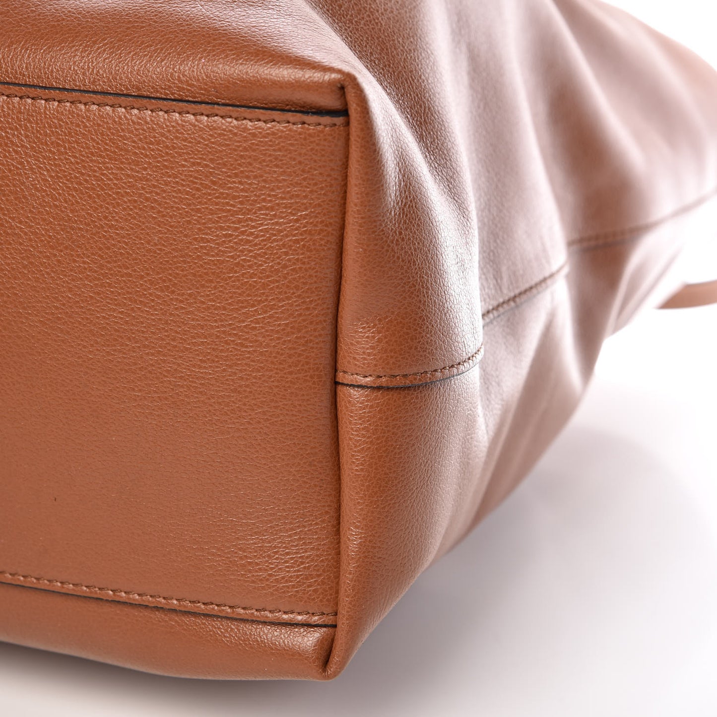 Soft Calf Shopping Tote Cannella