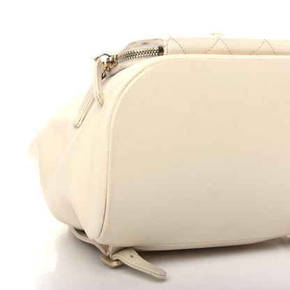 Chanel Caviar Quilted Business Affinity Backpack White 8 of 10