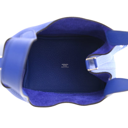 Hermes Taurillon Clemence Picotin Lock 18 PM Bleu Electrique 5 of 10