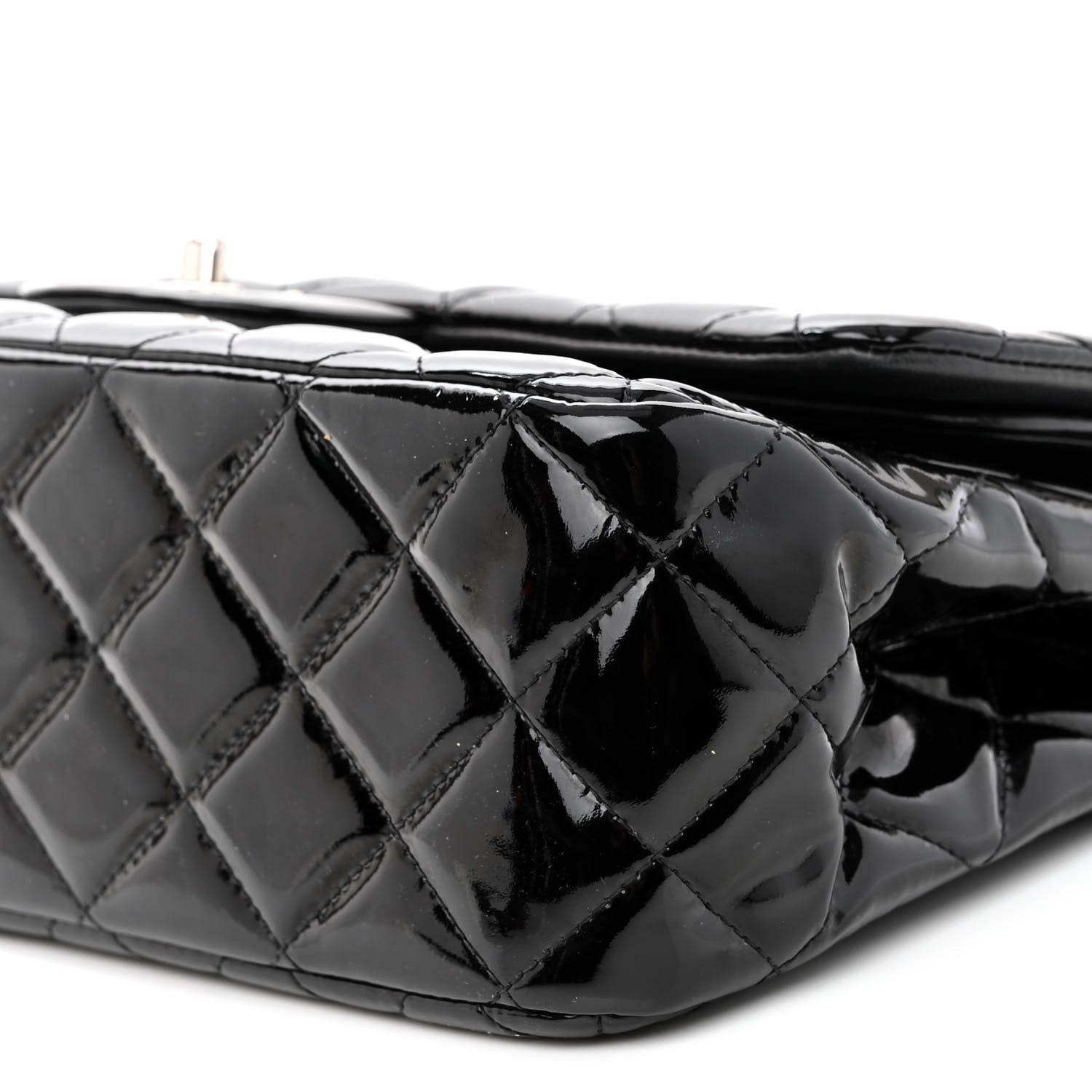 Chanel Patent Quilted Jumbo Double Flap Black 10 of 11