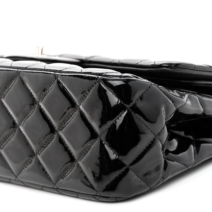 Chanel Patent Quilted Jumbo Double Flap Black 10 of 11