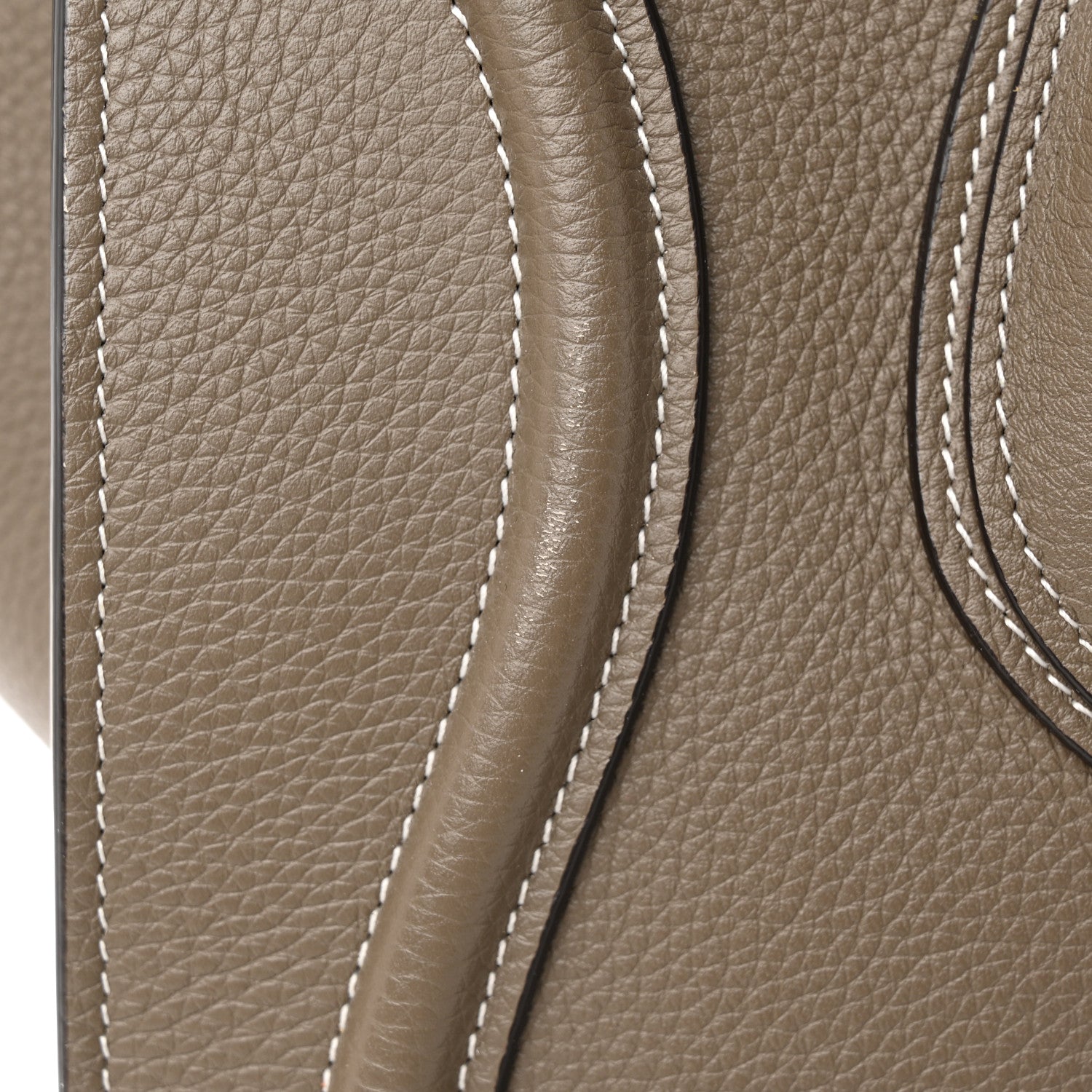 Celine Drummed Calfskin Mini Luggage Souris 16 of 18
