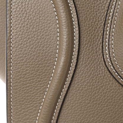 Celine Drummed Calfskin Mini Luggage Souris 16 of 18