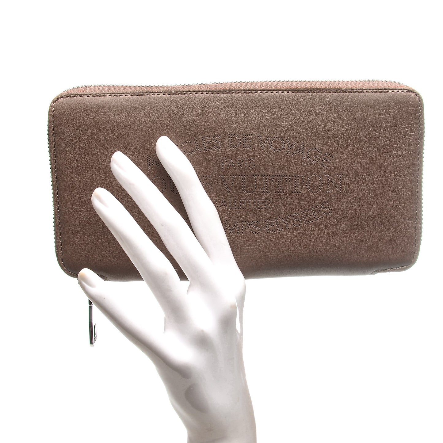 Veau Soie Iena Wallet Taupe