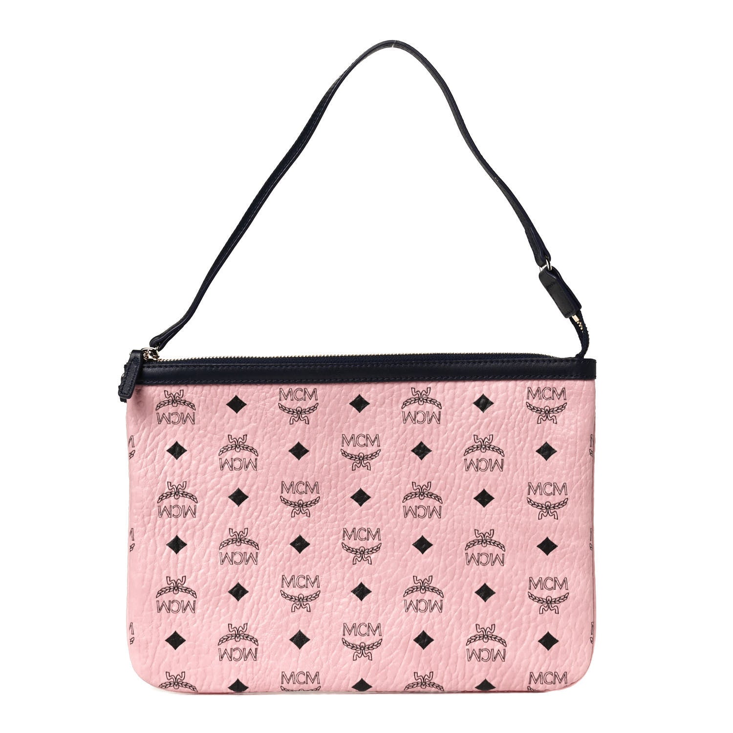 MCM Visetos Liz Shopper Tote Pouch Soft Pink 1 of 9