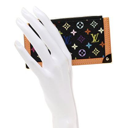 Louis Vuitton Monogram Multicolor Key Pouch Black 2 of 6