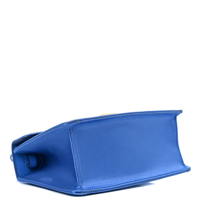 Gucci Satin Crystal Mini Sylvie Top Handle Bag Blue 4 of 15