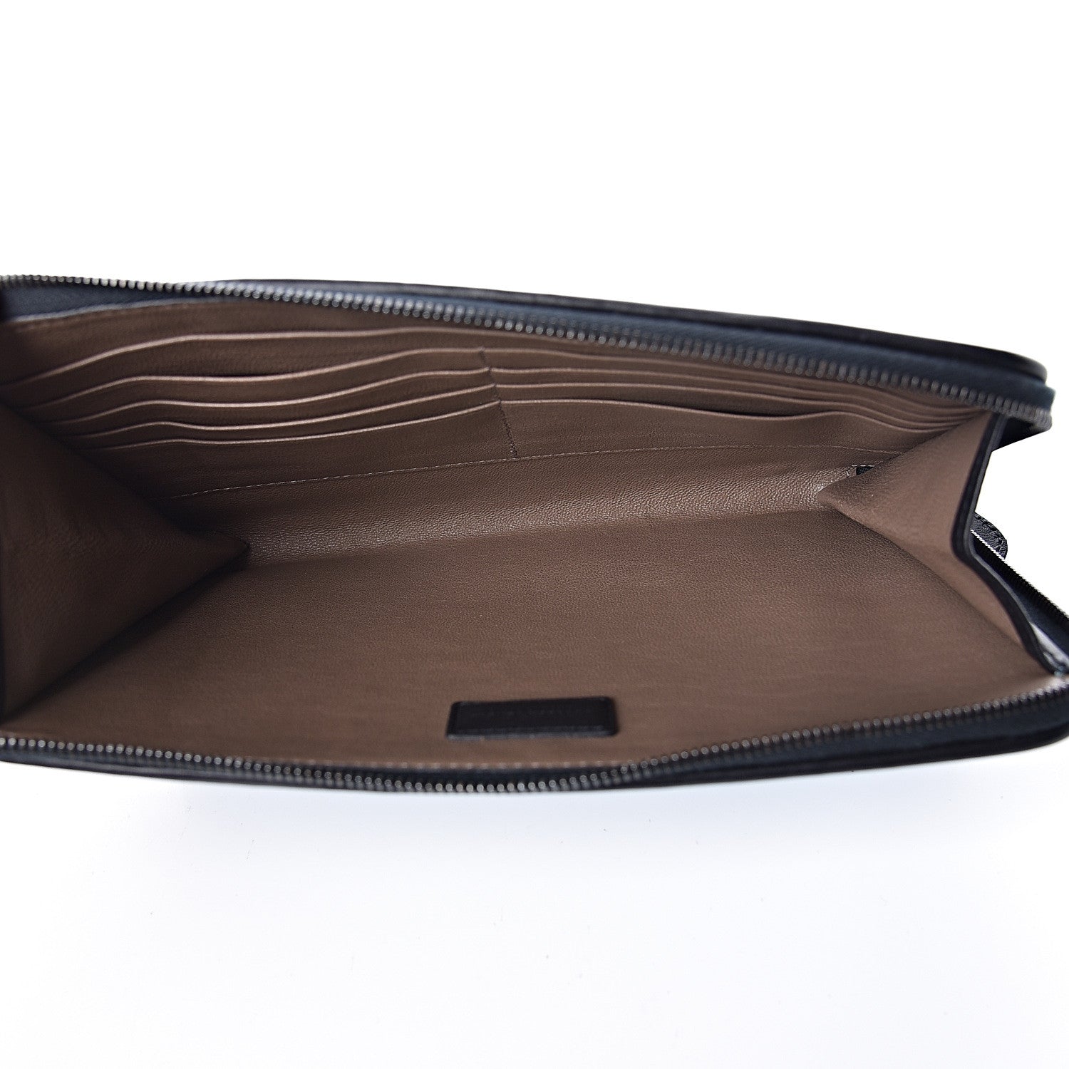 Bottega Veneta Nappa Intrecciato Flat Zip Pouch Light Blue Black 5 of 7