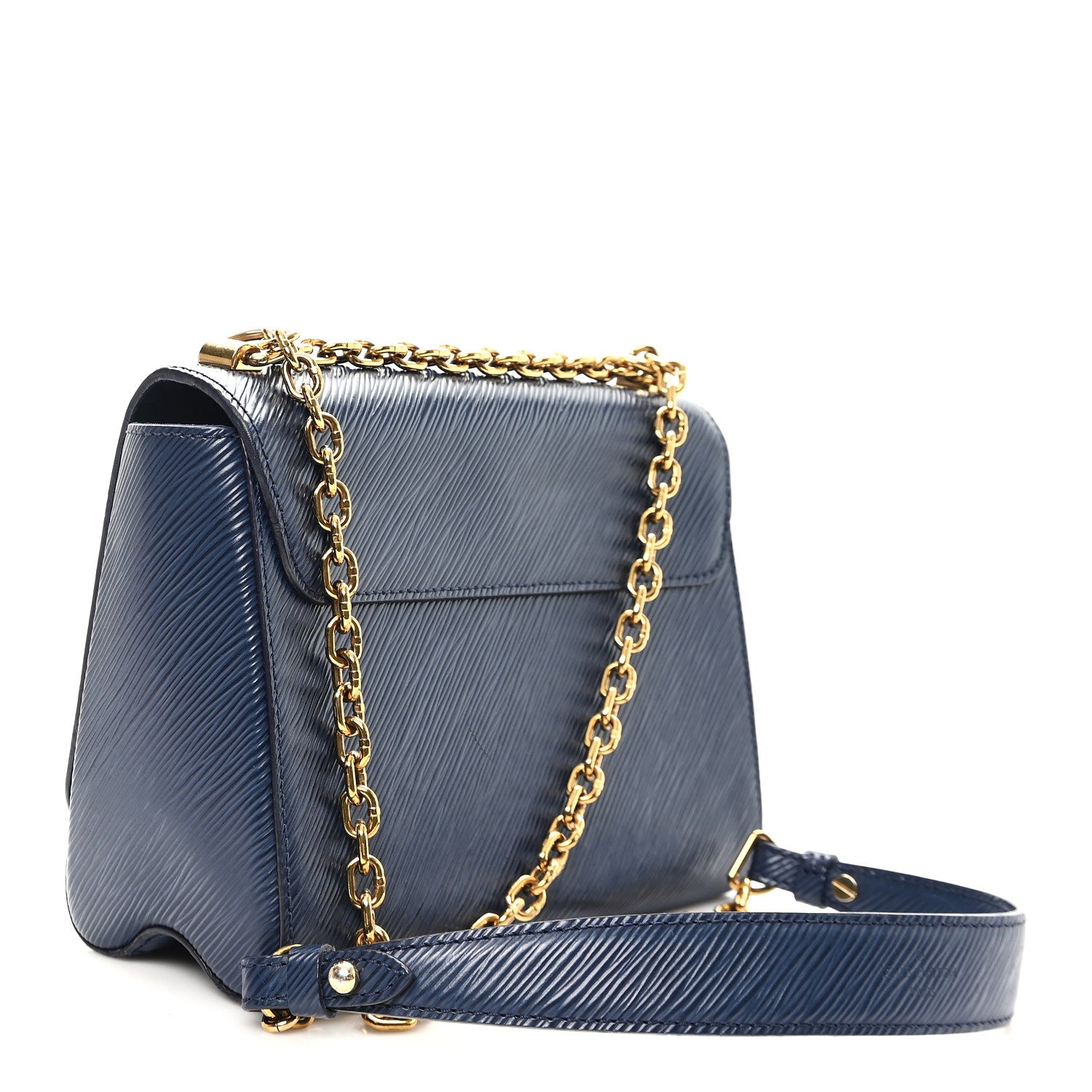 Louis Vuitton Epi Twist Shoulder Bag MM Indigo 3 of 10