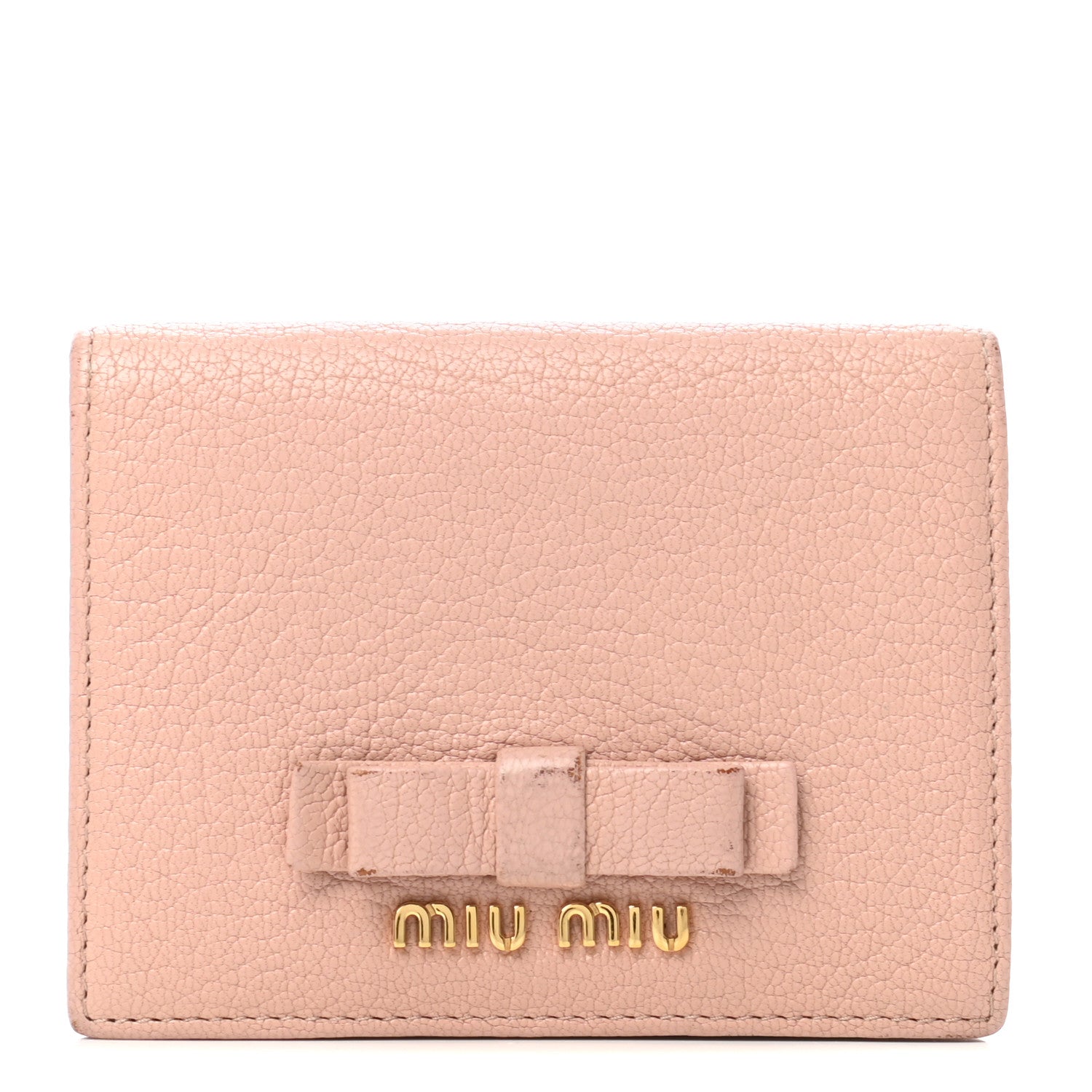 Miu Miu Goatskin Madras Bi-Fold Wallet Cammeo 1 of 8