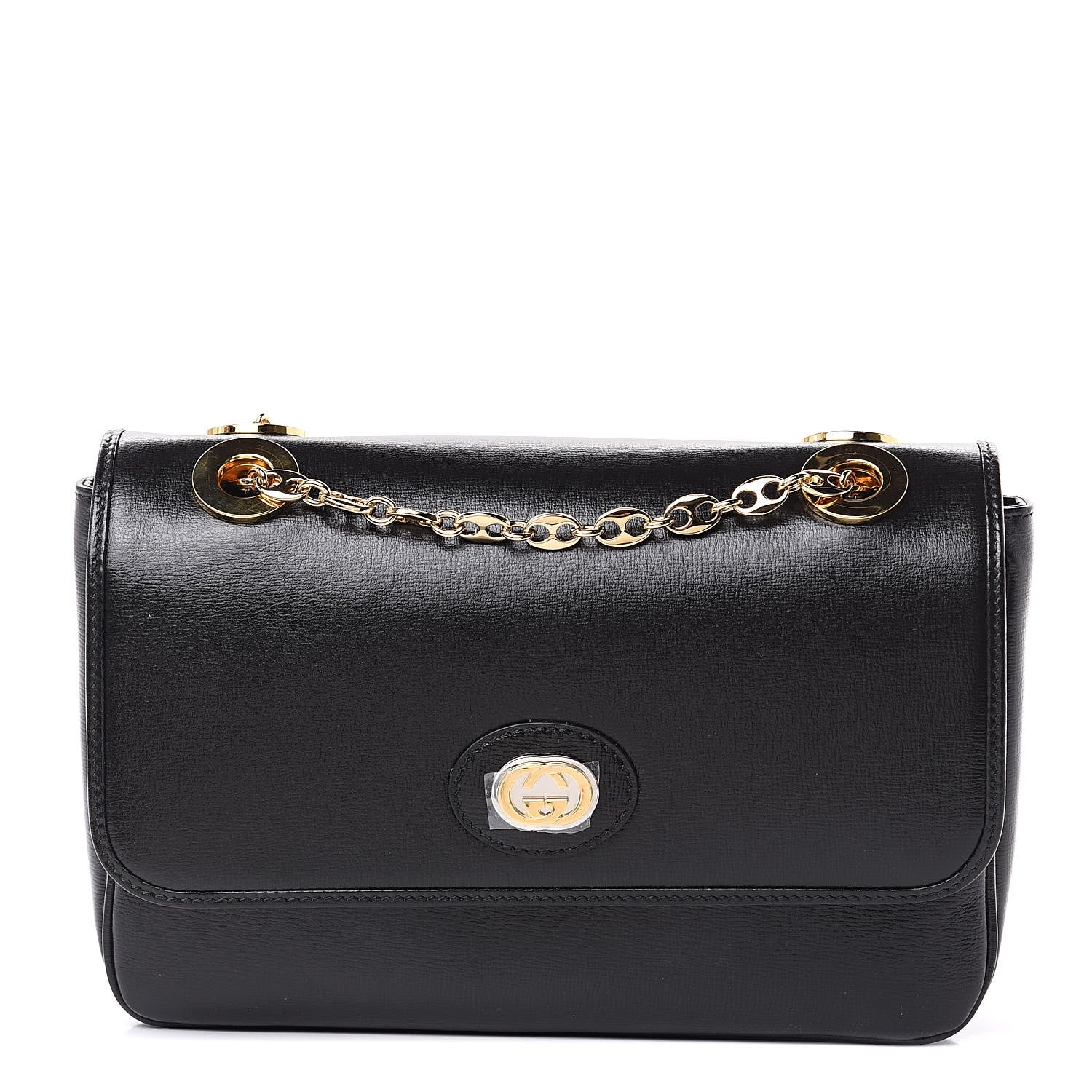 Gucci Azalea Calfskin Small Marina Chain Shoulder Bag Black 1 of 9