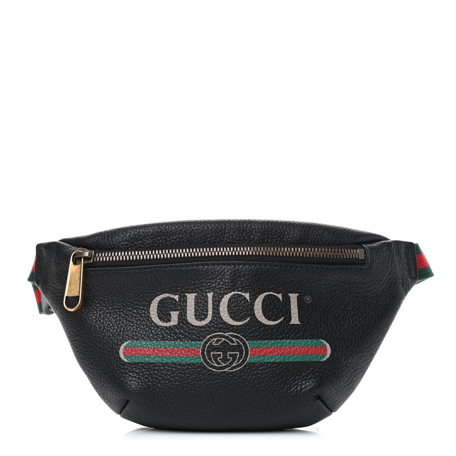 Gucci Grained Calfskin Small Logo Belt Bag Black 1 of 9