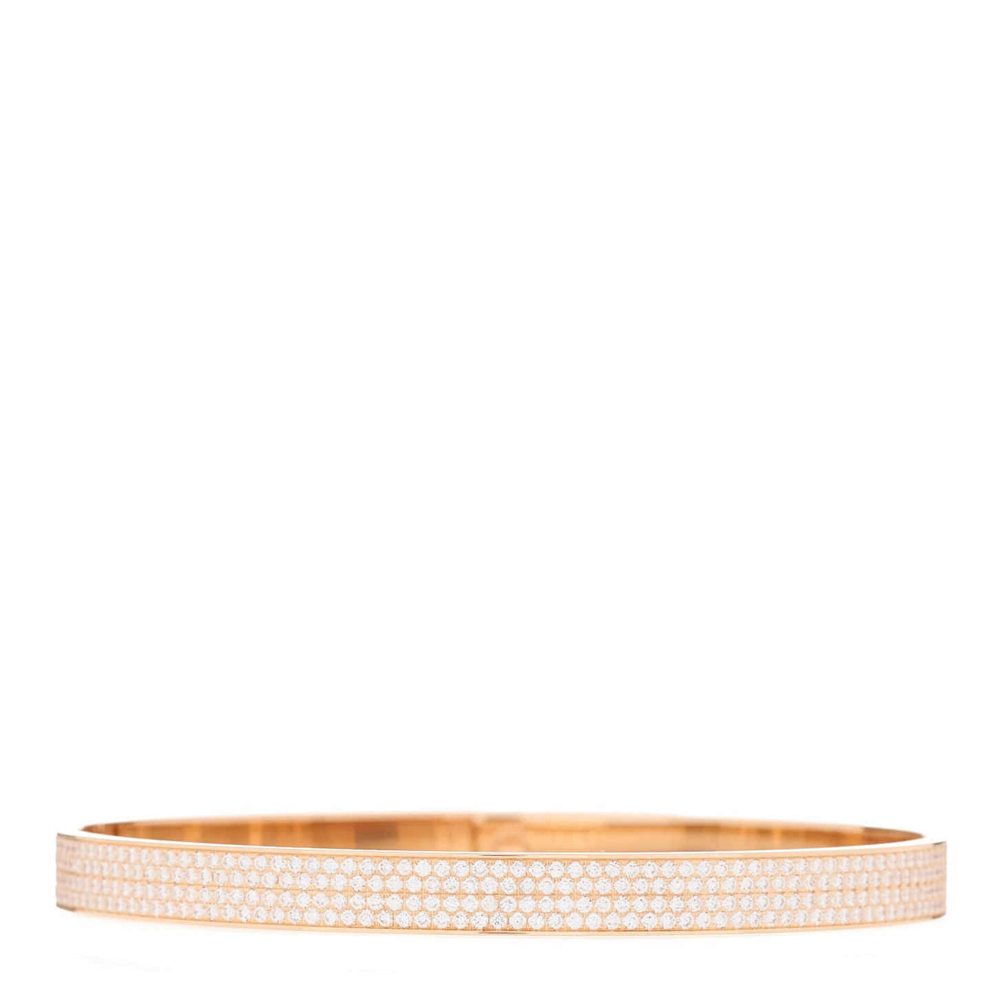 18K Rose Gold Diamond PM Kelly Full Pave Bracelet LG