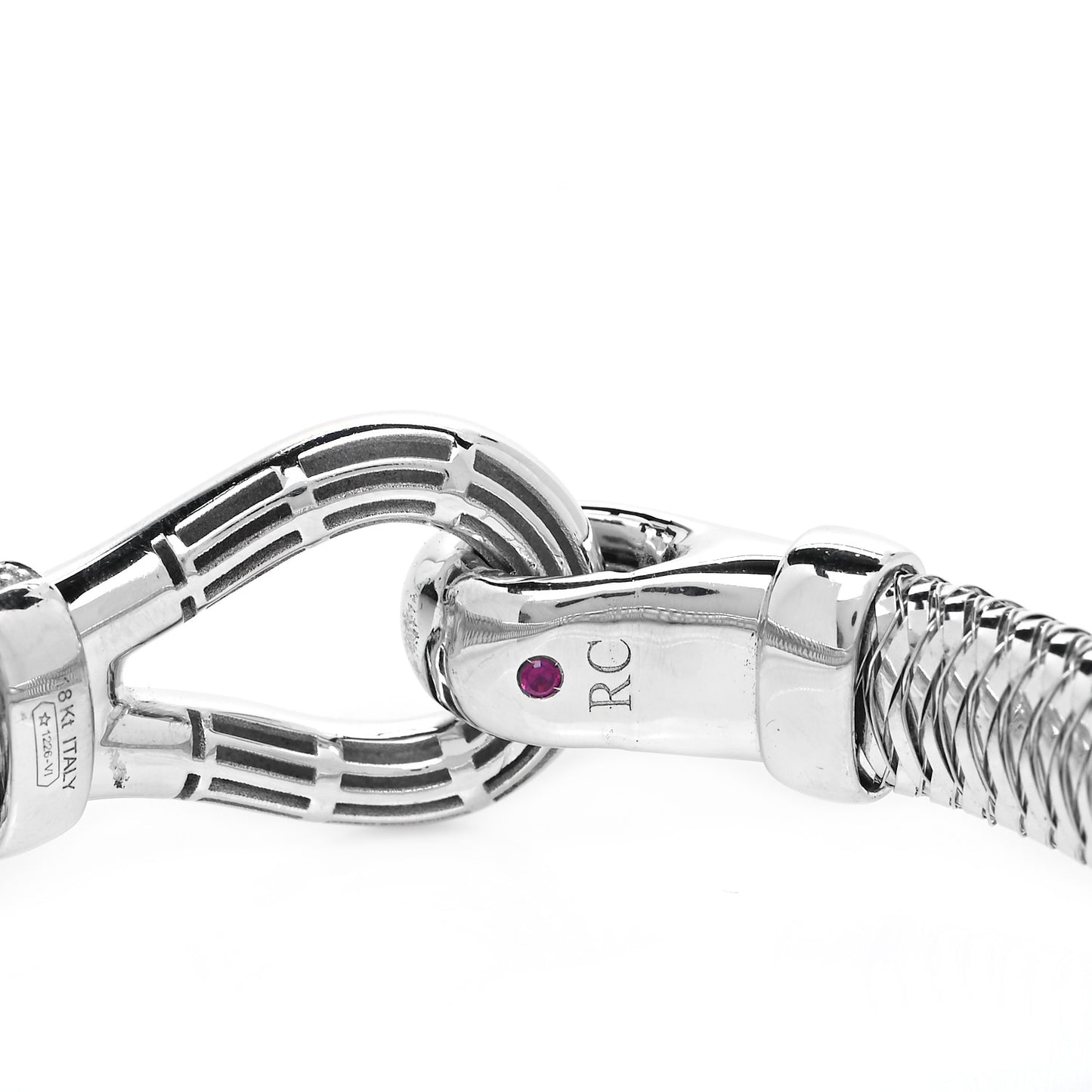 18K White Gold Diamond Primavera Buckle Bracelet