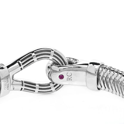 Roberto Coin 18K White Gold Diamond Primavera Buckle Bracelet 7 of 8