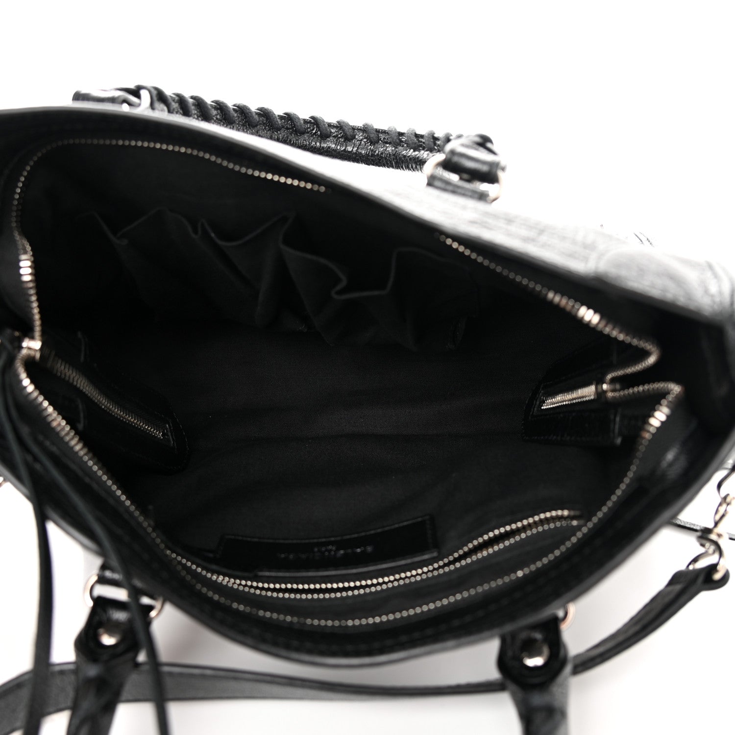 Balenciaga Chevre Silver Metallic Edge Hardware S City Black 5 of 12