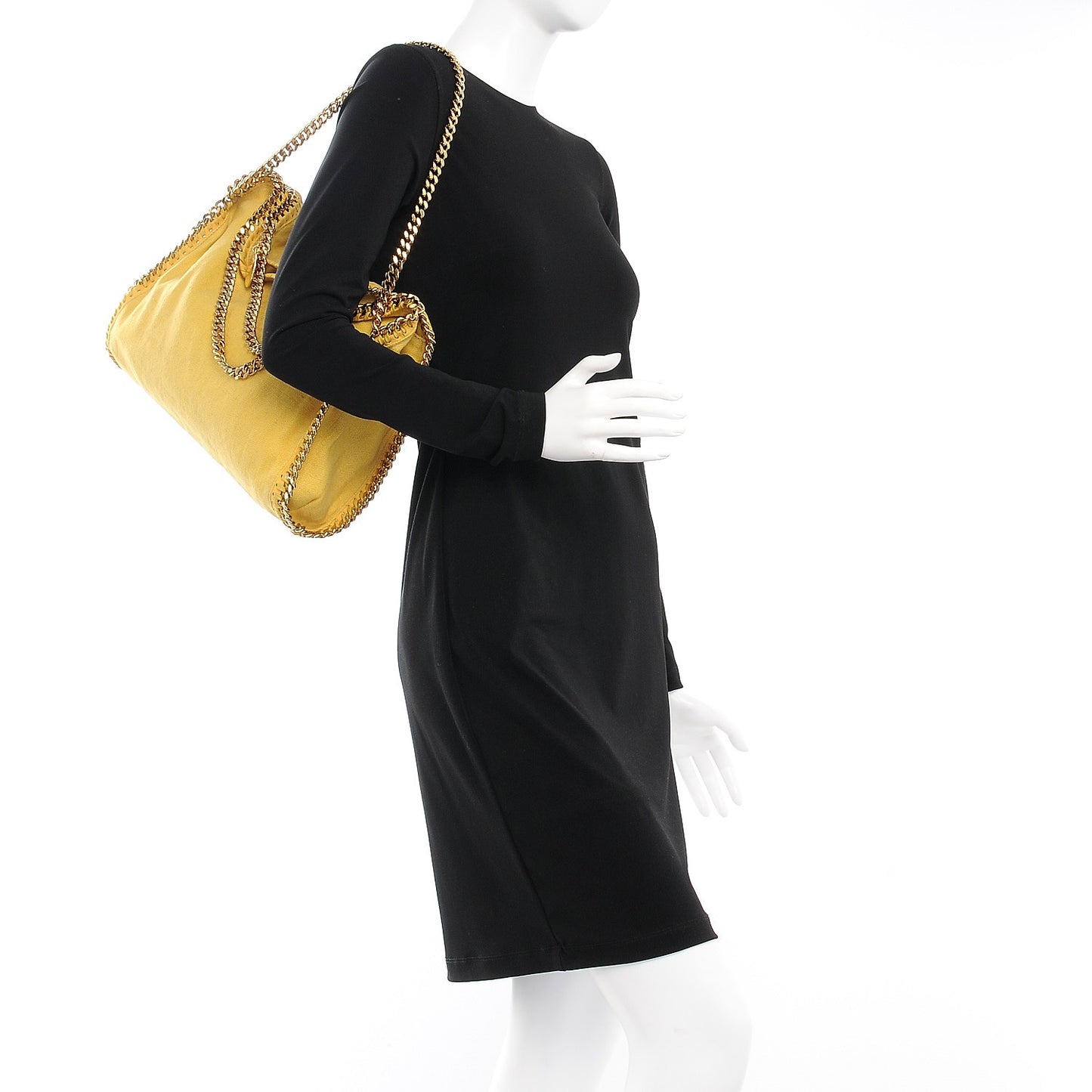 Canvas Falabella Fold Over Tote Yellow