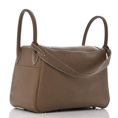 Hermes Taurillon Clemence Lindy 30 Etoupe 3 of 8