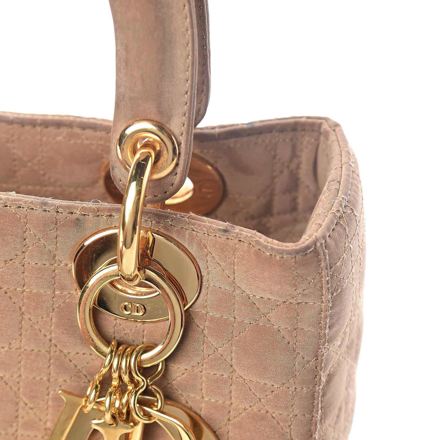 Christian Dior Nylon Cannage Medium Lady Dior Beige 9 of 13