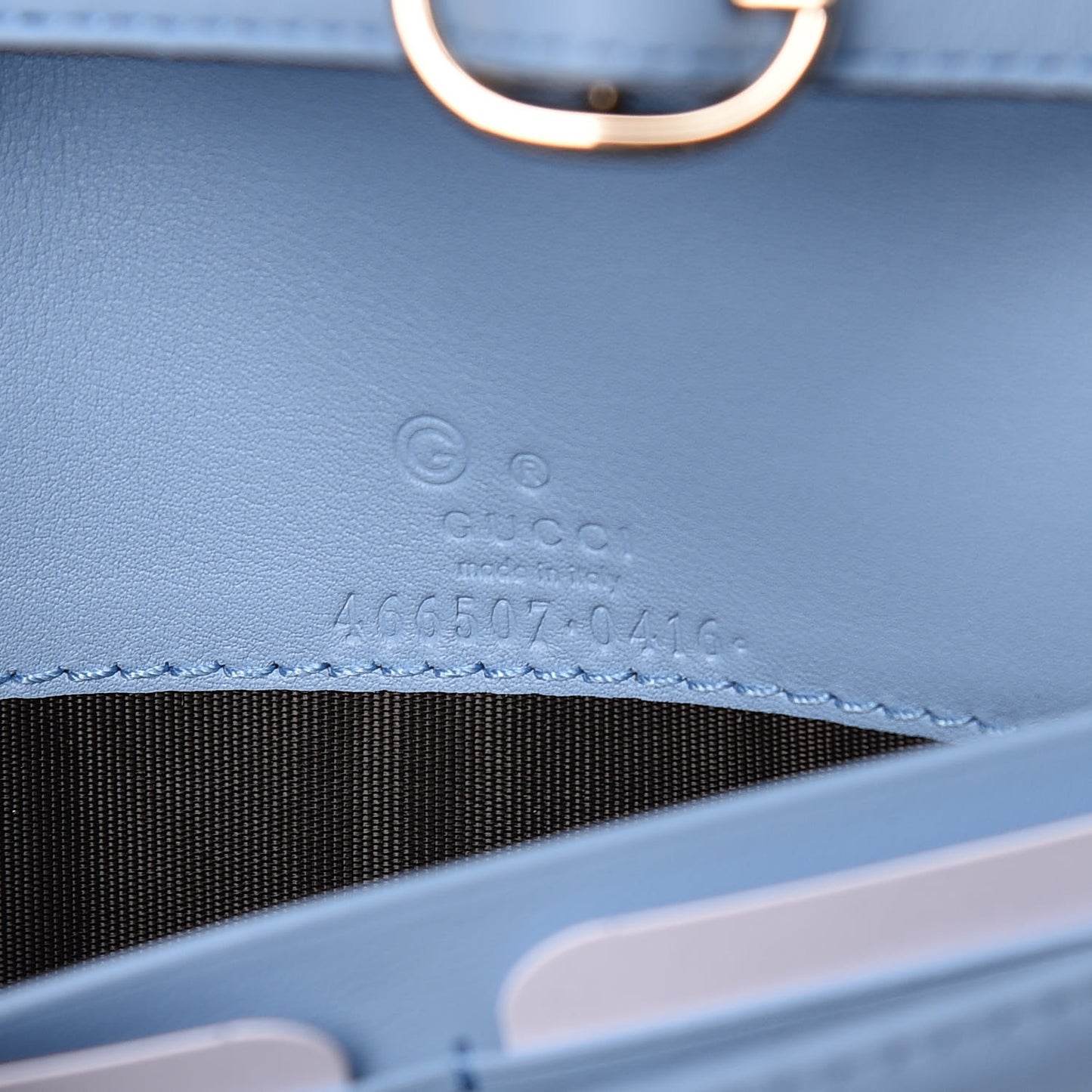 Microguccissima Crossbody Wallet Mineral Blue