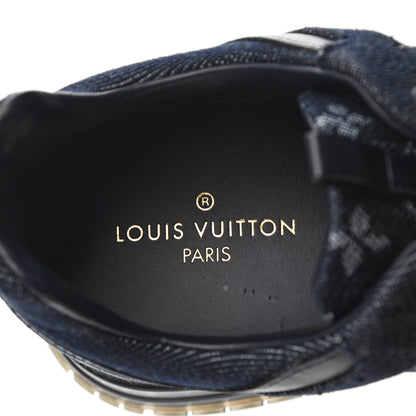 Louis Vuitton Denim Monogram Run Away Sneakers 36 Blue 7 of 10