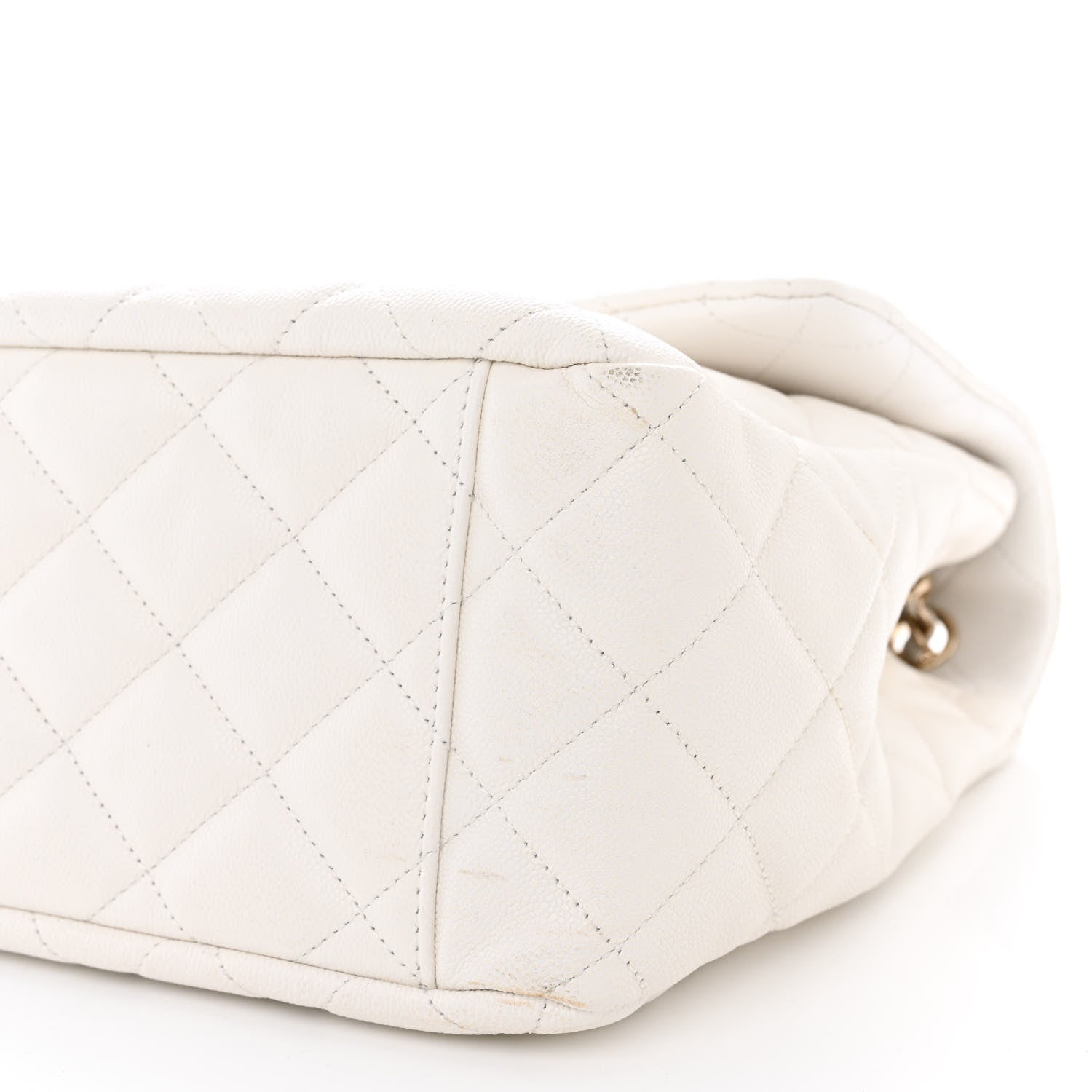 Chanel Caviar Quilted XXL Travel Flap Bag White 9 of 9