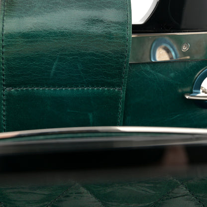 Chanel Glazed Calfskin Quilted Large CC Delivery Tote Dark Green 15 of 15