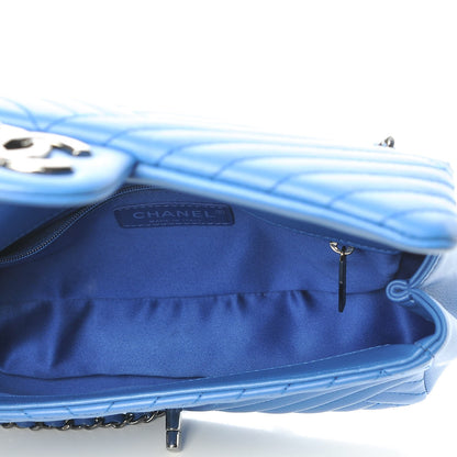 Chanel Lambskin Quilted Small CC Crossing Flap Blue 5 of 9
