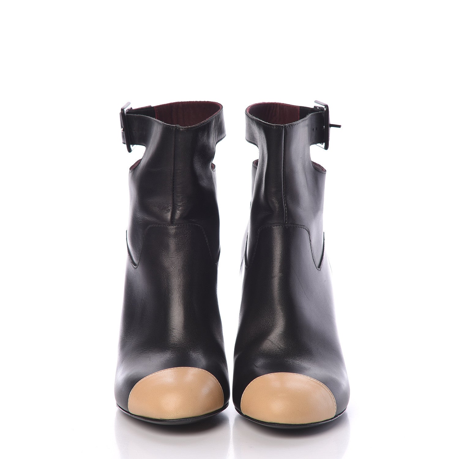 Chanel Lambskin Cap Toe Short Boots 39 Black 2 of 13