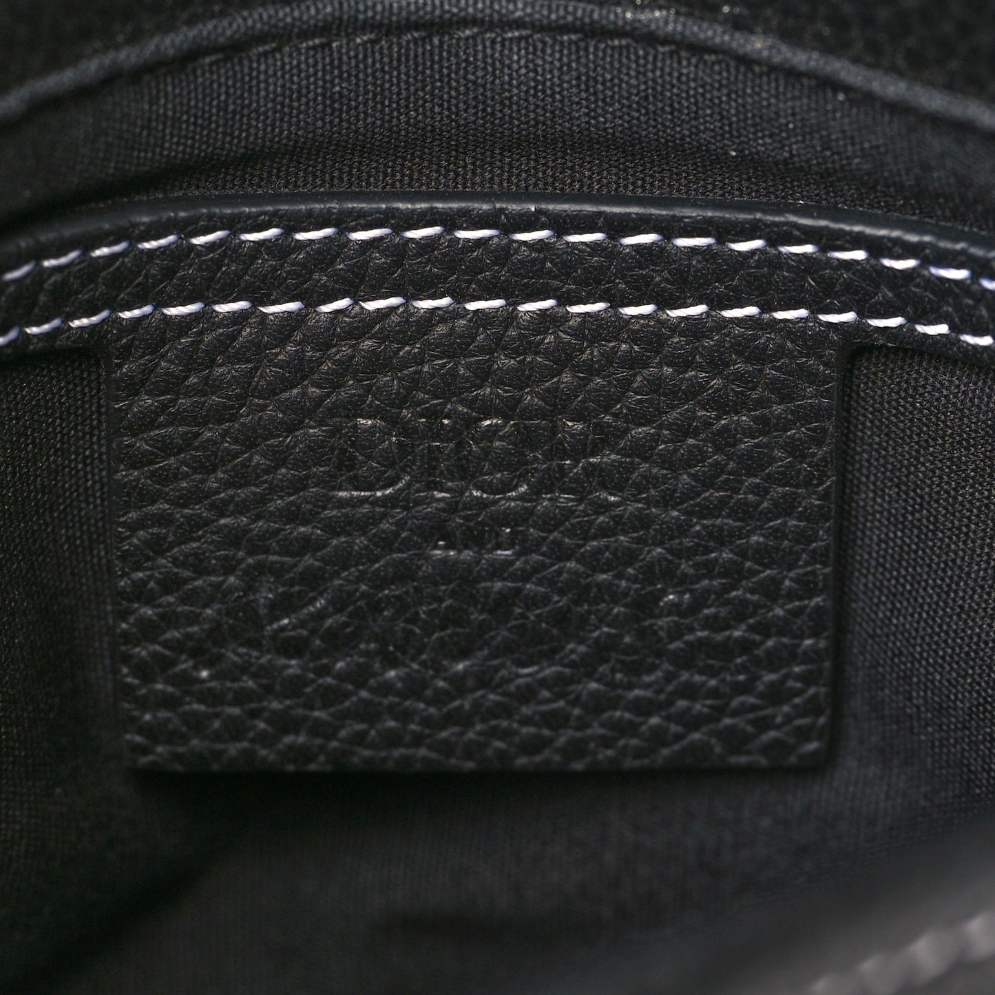 X KAWS Grained Calfskin Bee Saddle Pouch Black