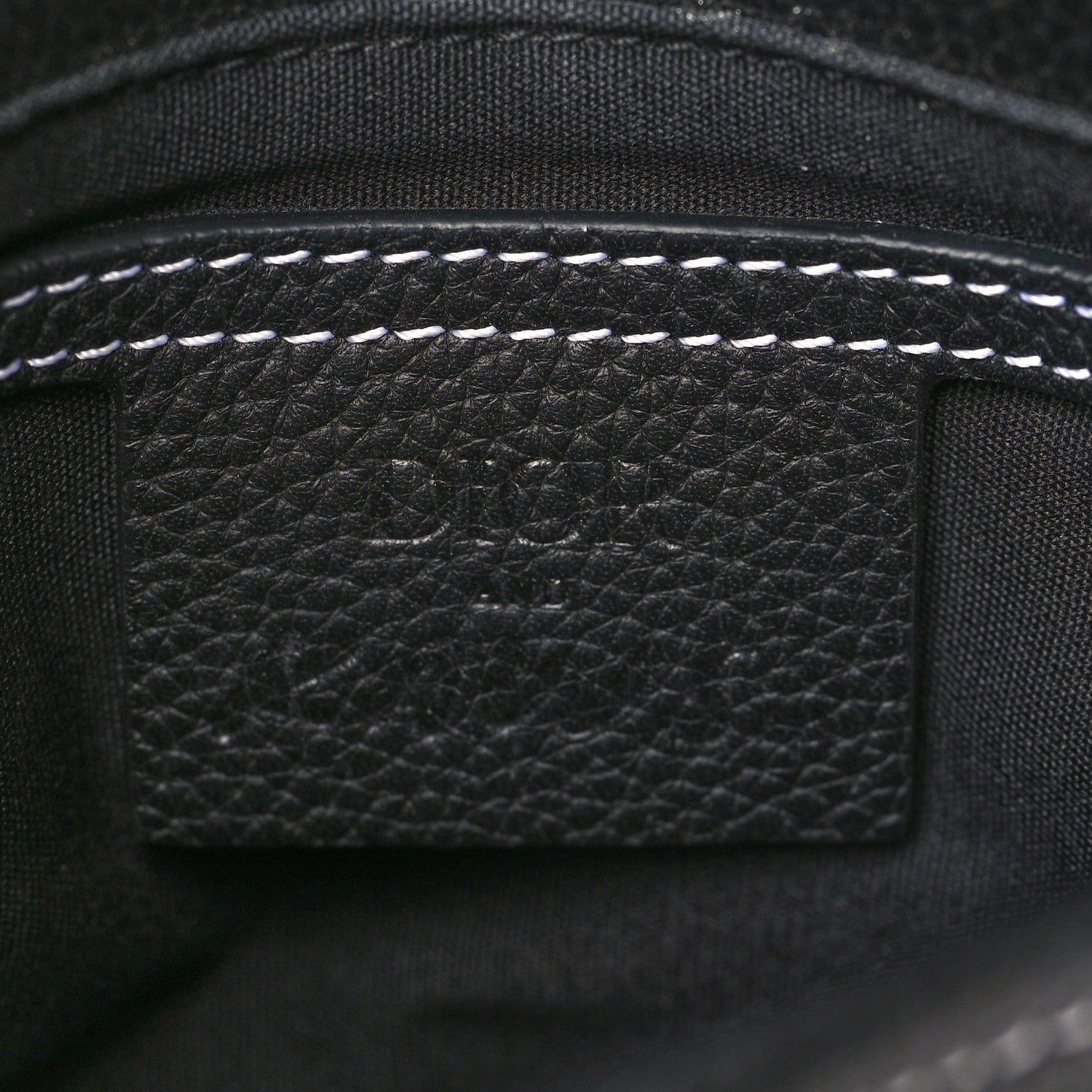 Christian Dior X KAWS Grained Calfskin Bee Saddle Pouch Black 6 of 9