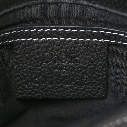 Christian Dior X KAWS Grained Calfskin Bee Saddle Pouch Black 6 of 9