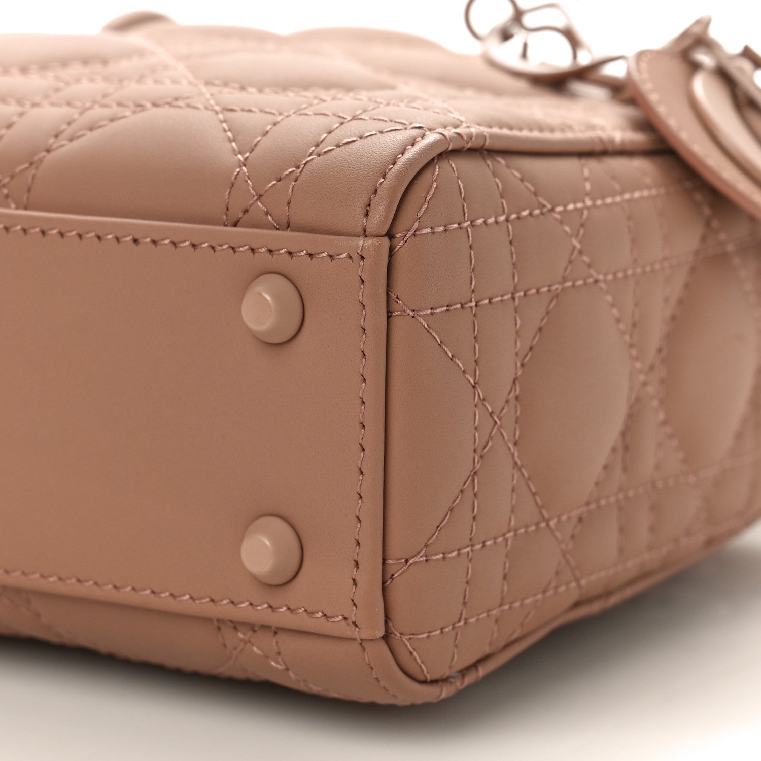 Christian Dior Ultra Matte Calfskin Cannage Mini Lady Dior Light Beige 9 of 9