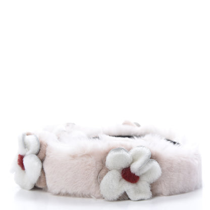 Prada Rabbit Fur Lapin Flowers Shoulder Strap Opale 2 of 5
