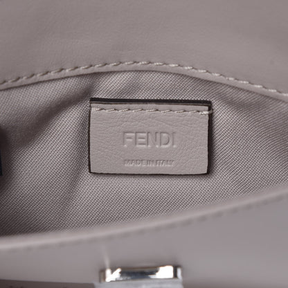 Fendi Vitello Century Lucido Nappa Hypnoteyes Scalloped Studded Tube Wallet on Chain Grigio Polvere Turchese Pallido Multicolor 6 of 11