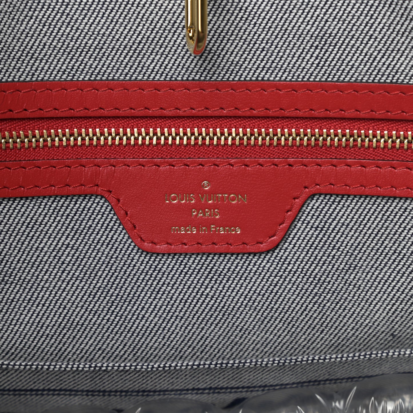 Denim Damier Monogram Onthego Blue Rouge