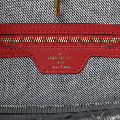 Louis Vuitton Denim Damier Monogram Onthego Blue Rouge 6 of 13