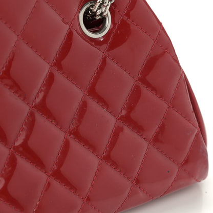 Chanel Patent Quilted Small Just Mademoiselle Bowling Bag Red 11 of 11