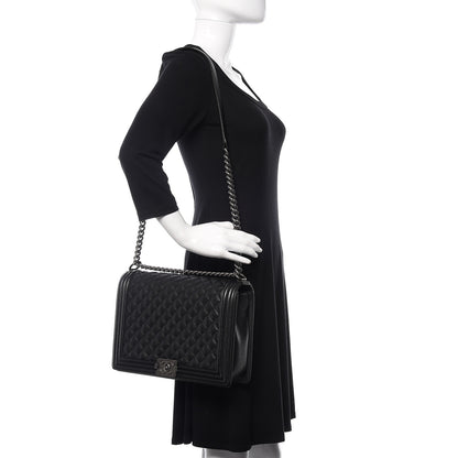 Chanel Caviar Quilted Large Boy Flap Black 2 of 12