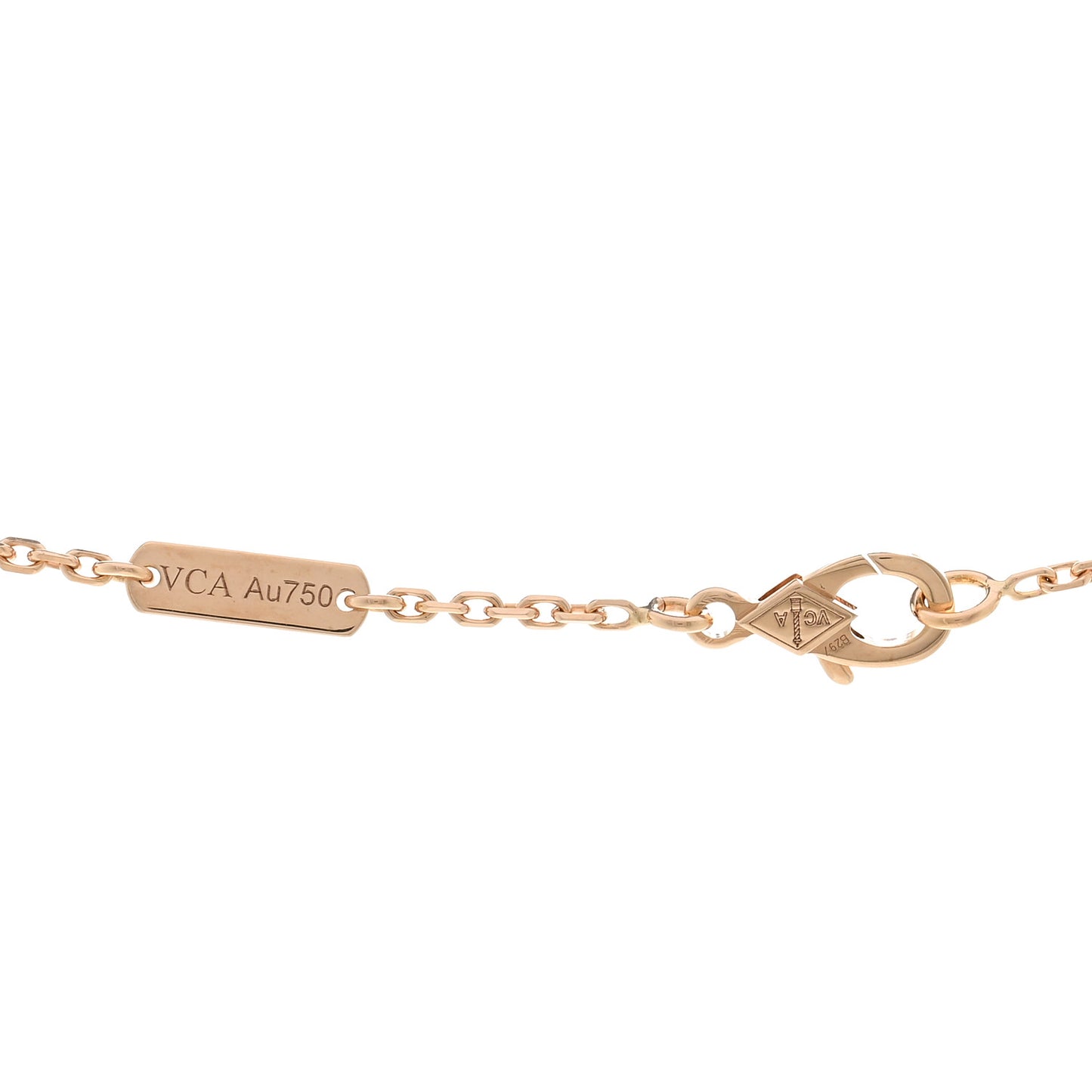 18K Rose Gold Diamond Pink Sapphire Small Frivole Pendant Necklace