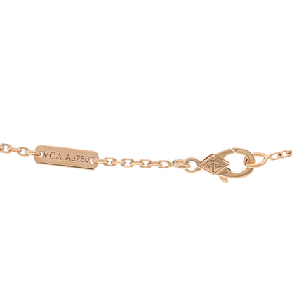Van Cleef & Arpels 18K Rose Gold Diamond Pink Sapphire Small Frivole Pendant Necklace 4 of 5